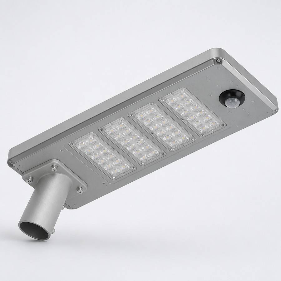 Underside view showing LED modules and sensor