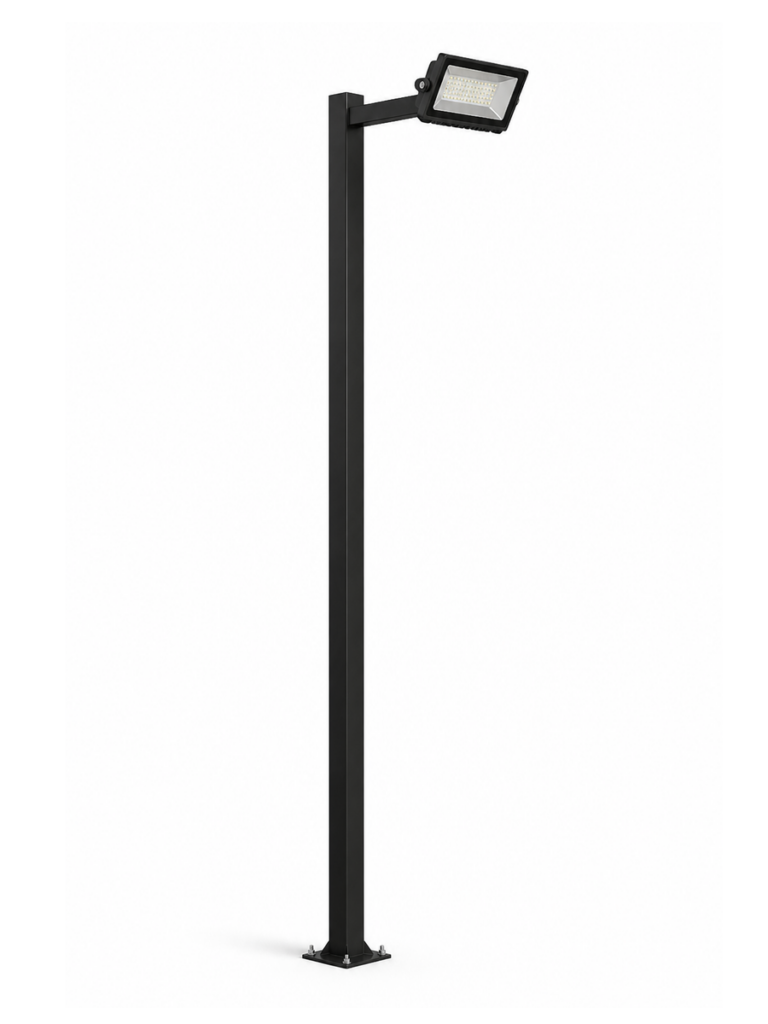 Cantilever Beam Floodlight Pole with 1 Floodlight