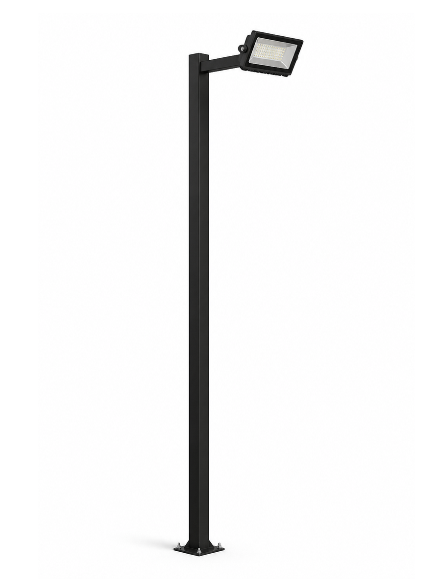 Cantilever Beam Floodlight Pole with 1 Floodlight