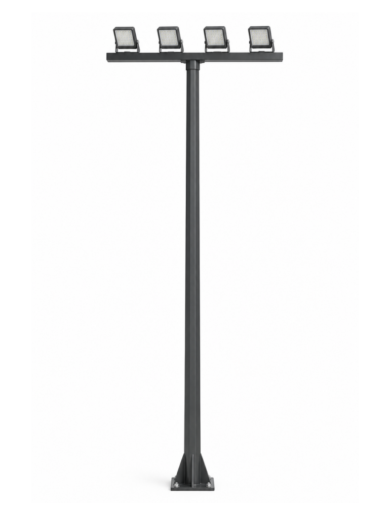 Pyramid Tier Floodlight Pole with 3 Floodlights