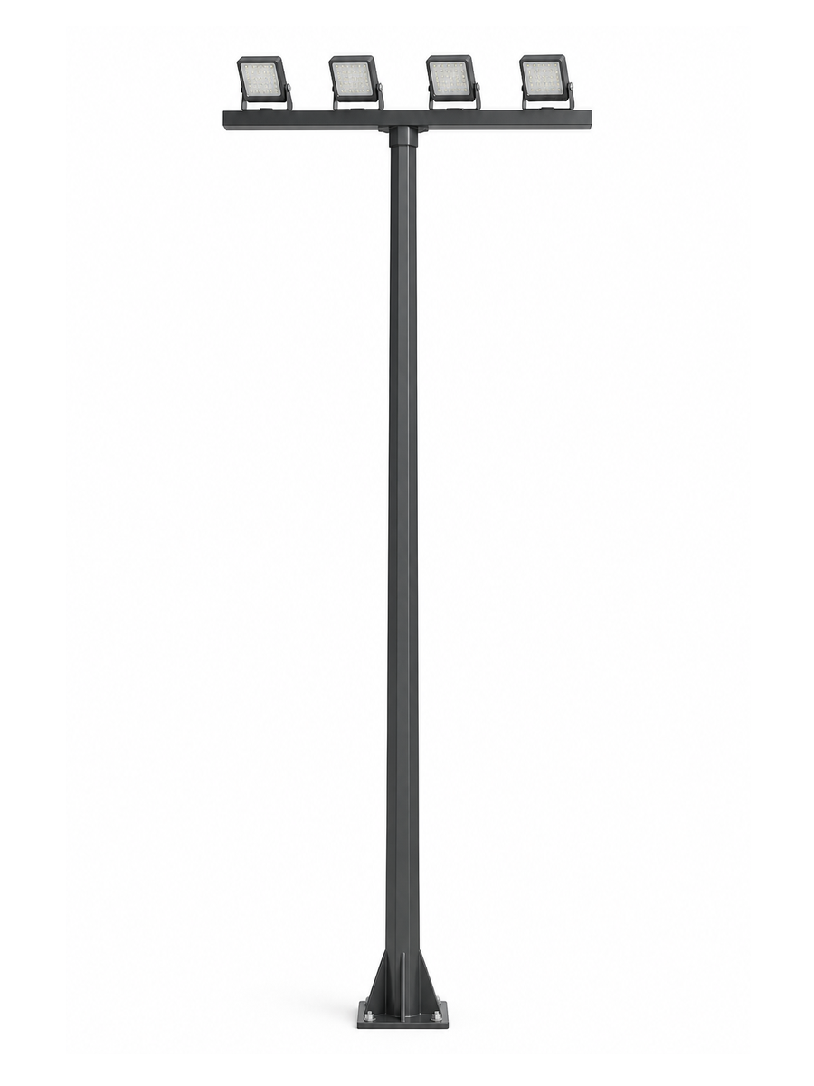 Pyramid Tier Floodlight Pole with 3 Floodlights