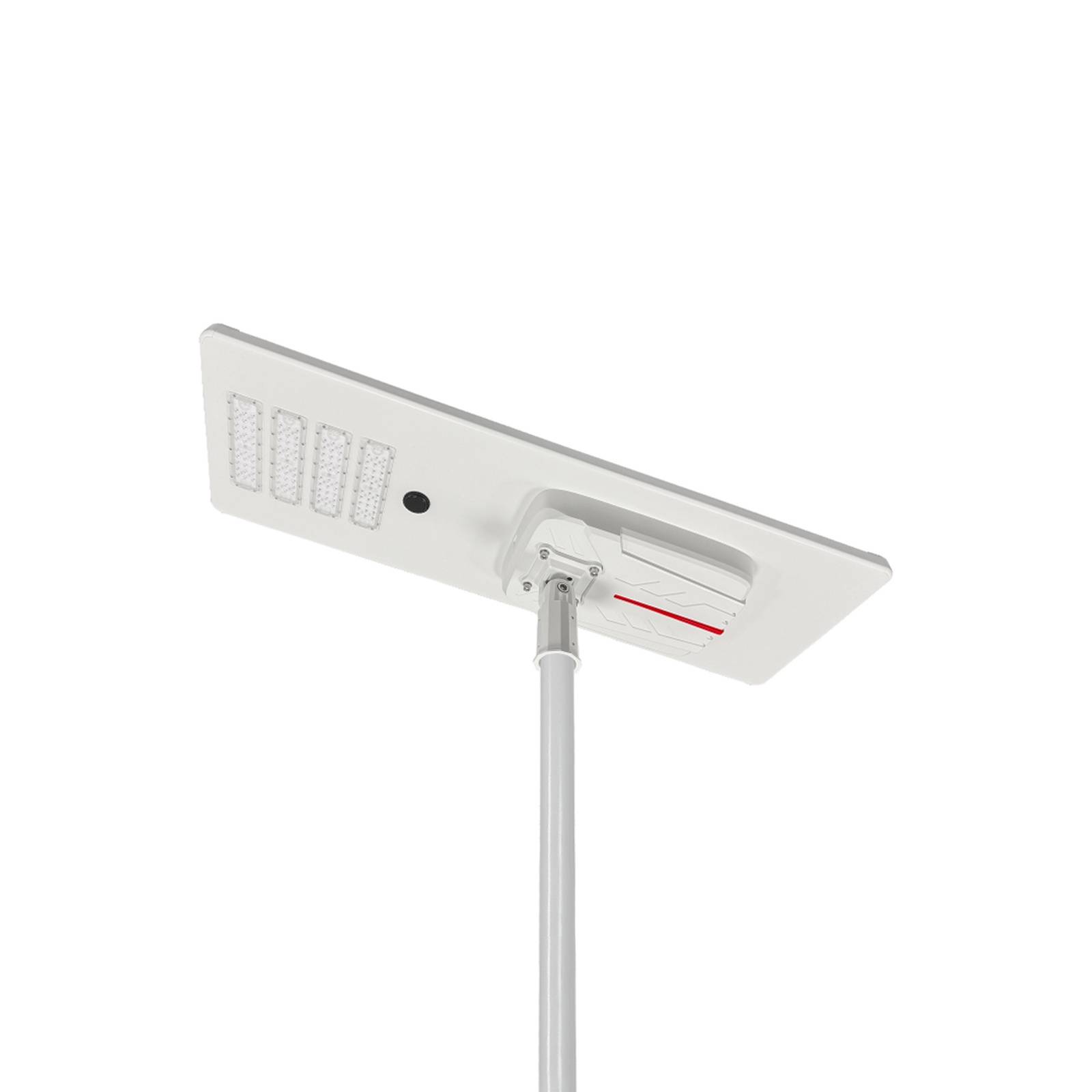 Red Flag integrated all-in-one solar street light housing, white background