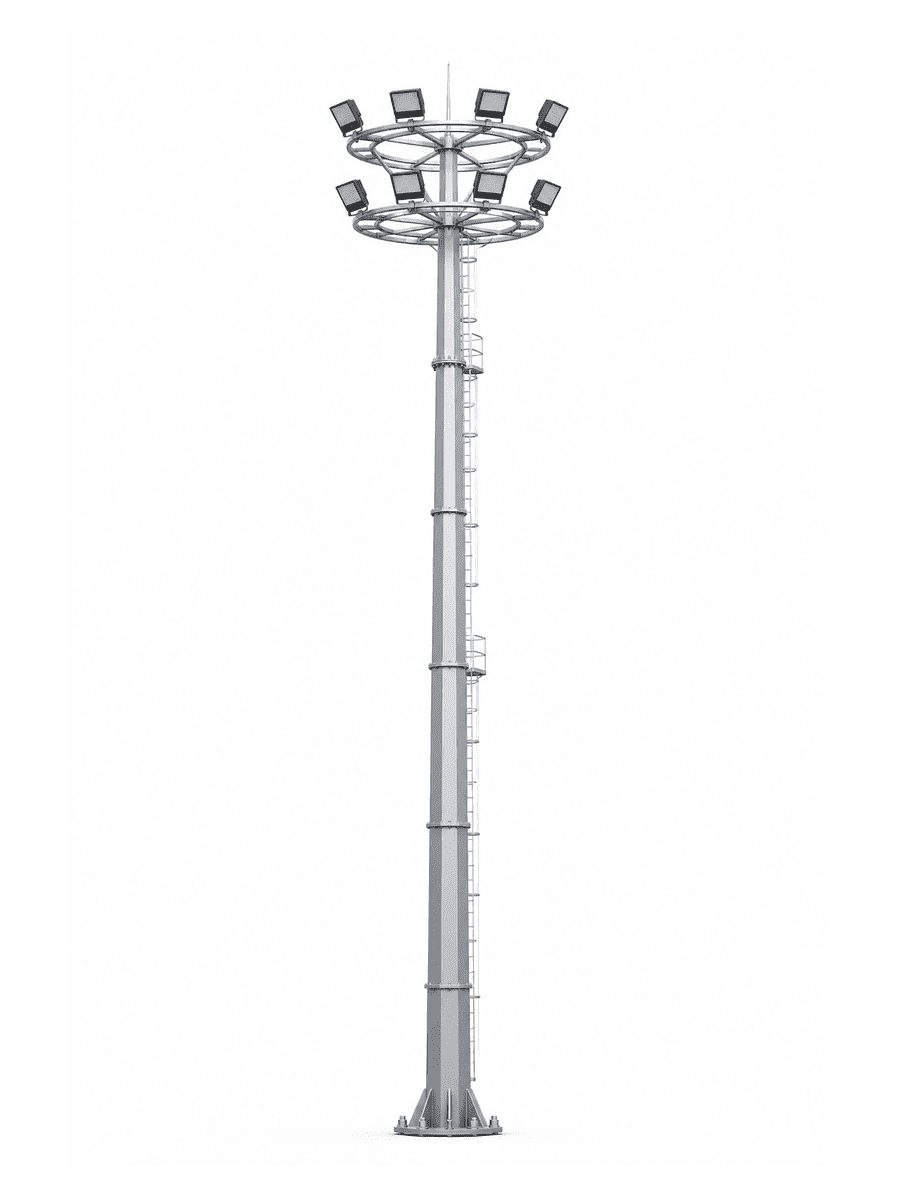 Double Ring High Mast Light with 12 Floodlights