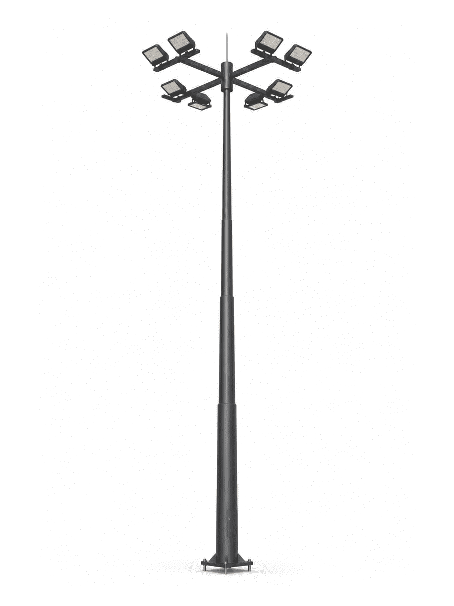 Cross Arm High Mast Light with 8 Floodlights