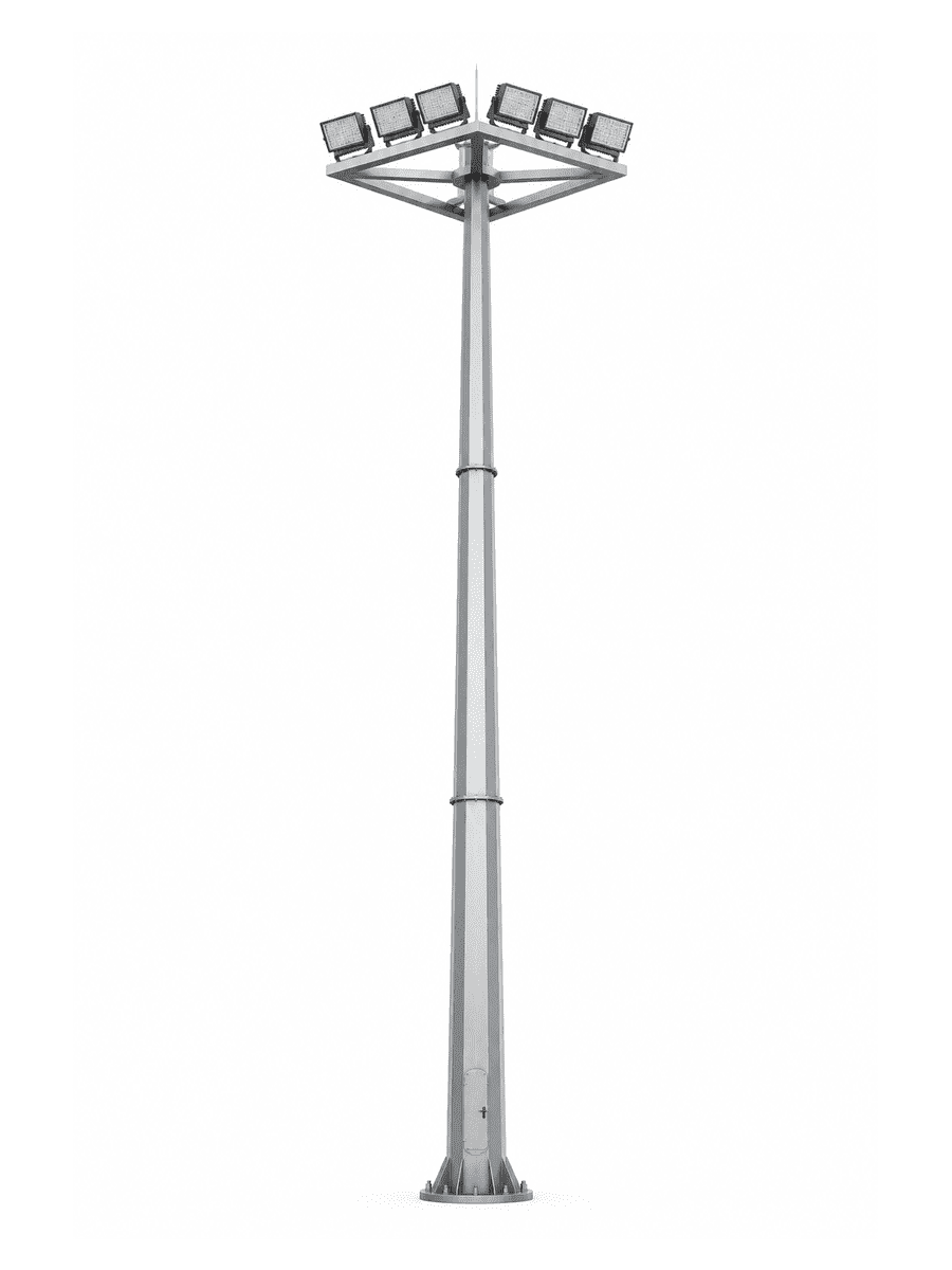 Triangular High Mast Light with 9 Floodlights