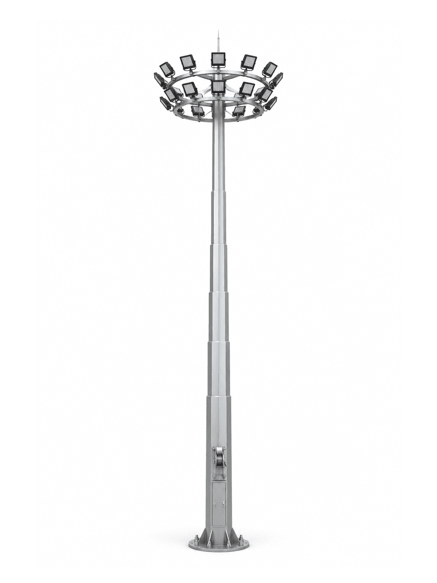 Single Side High Mast Light with 6 Floodlights