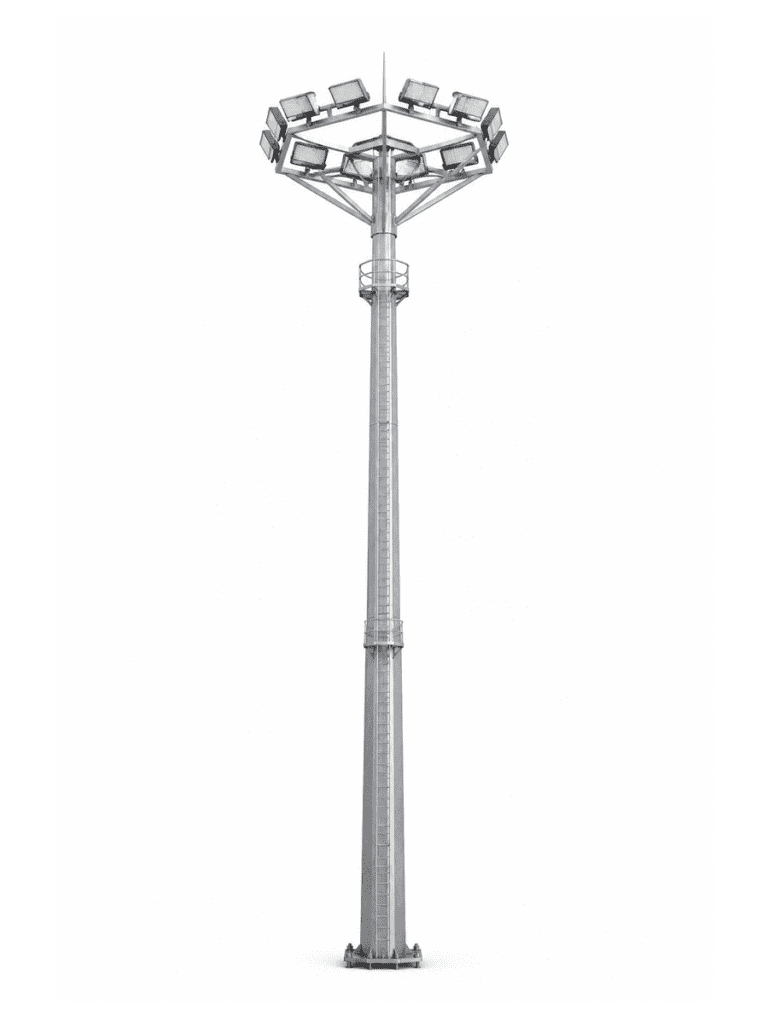 Lifting High Mast Light with 16 Floodlights