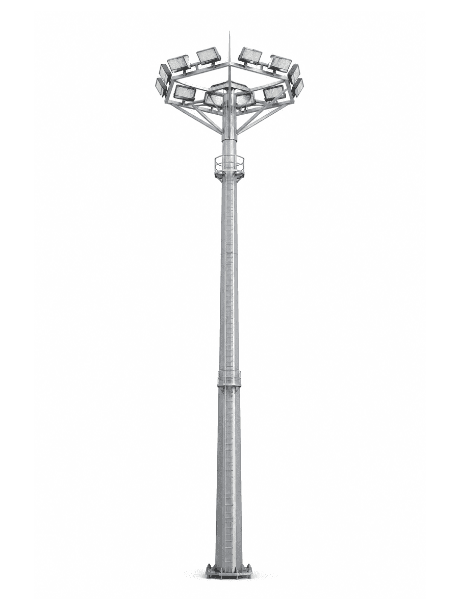 Lifting High Mast Light with 16 Floodlights