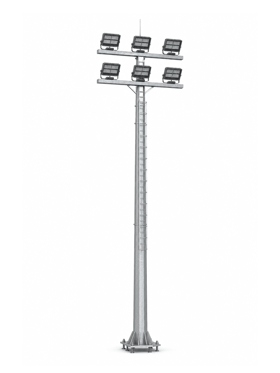 Lifting Ring High Mast Light with 8 Floodlights