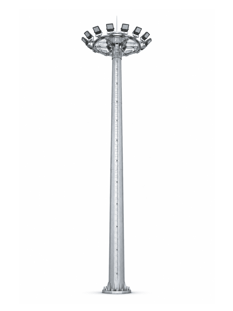 Triangular High Mast Light with 9 Floodlights