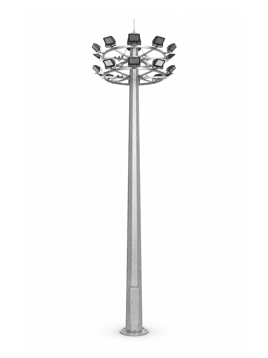 Double Tier High Mast Light with 16 Floodlights