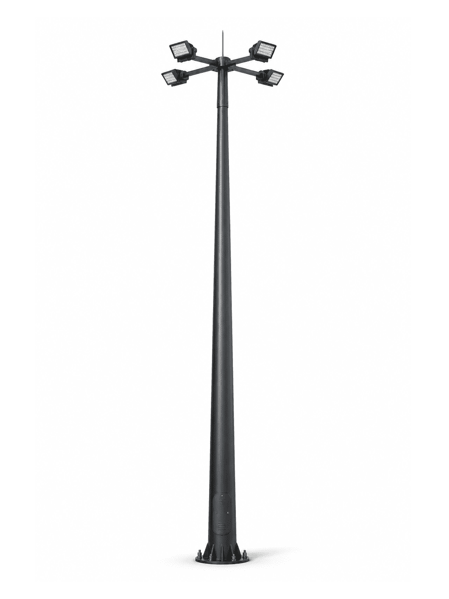 Cross Arm High Mast Light with 4 Floodlights