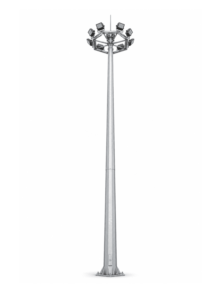 Triangular High Mast Light with 3 Floodlights