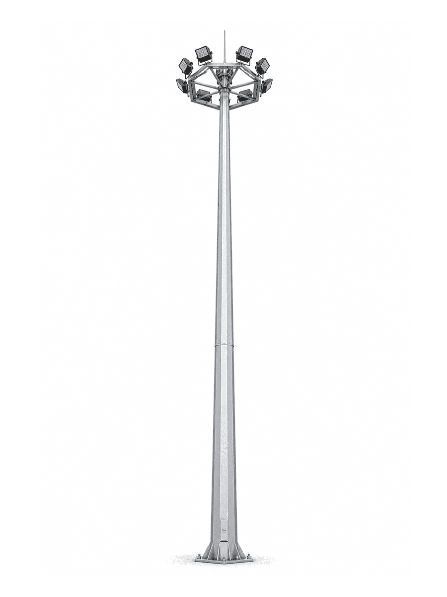 Triangular High Mast Light with 3 Floodlights