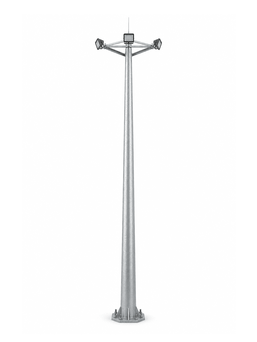 Single Side High Mast Light with 6 Floodlights