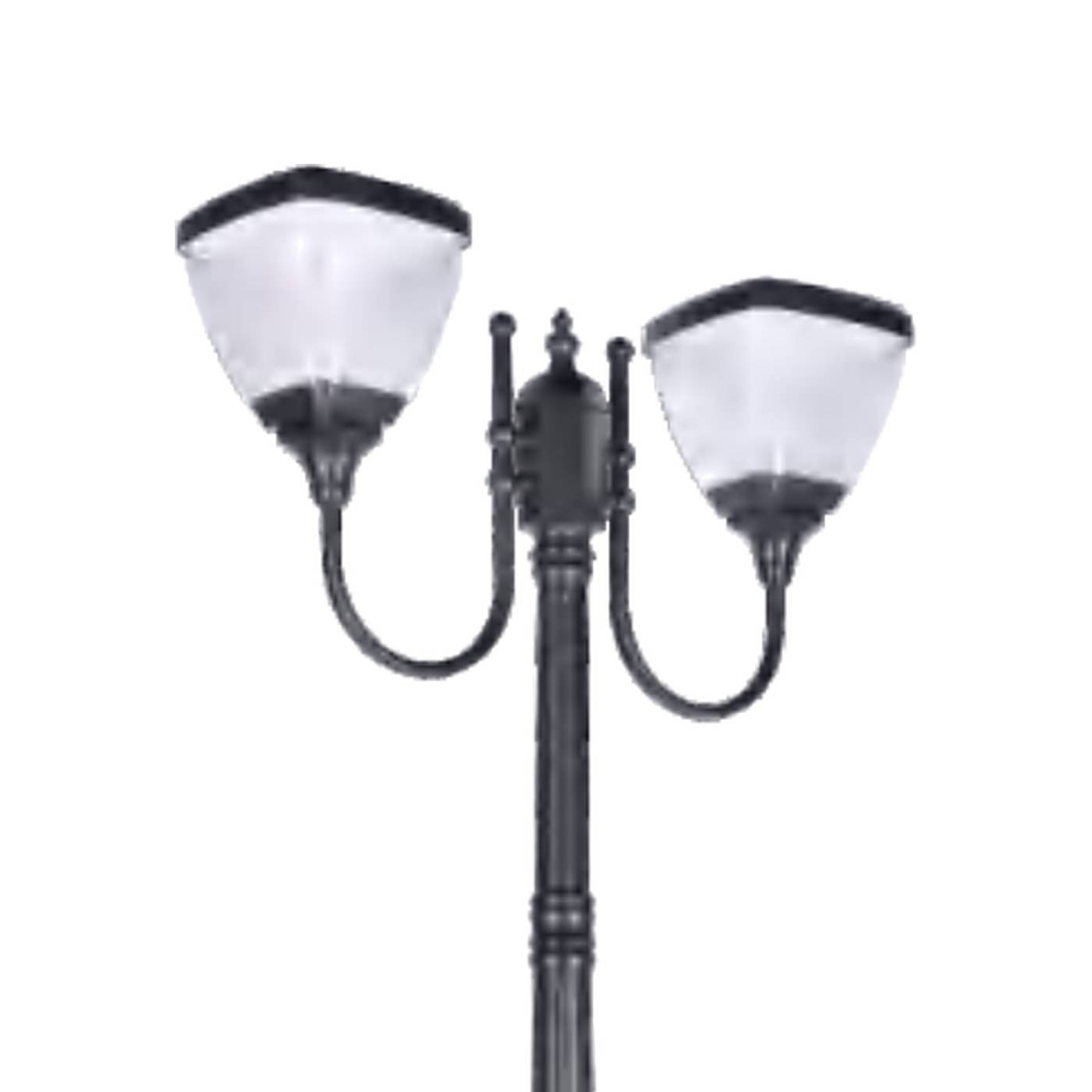 ZC-GGD2806-2 two-arm solar post light, white background product photo
