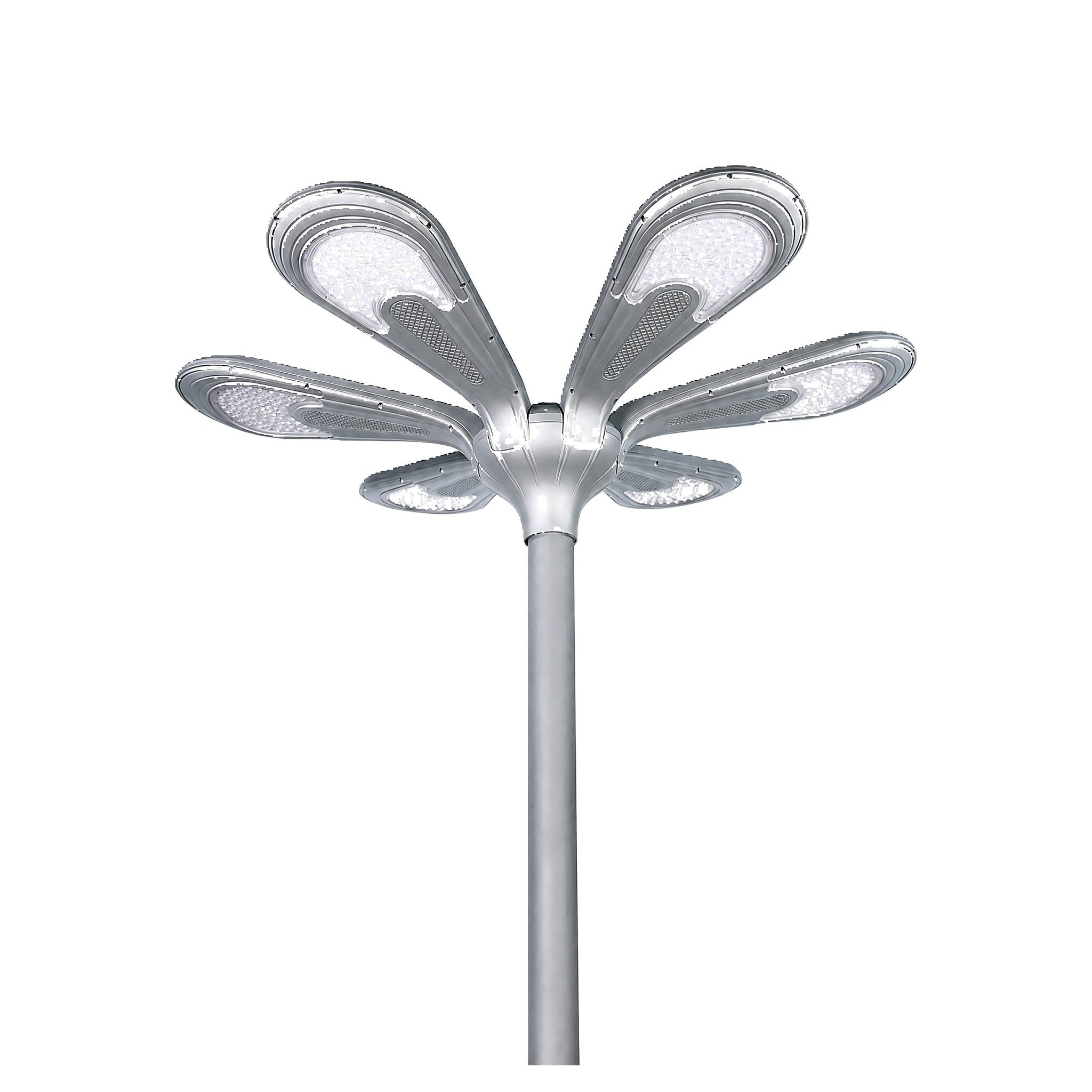 ZC-TYD5105 six-head lily solar garden light on a pole